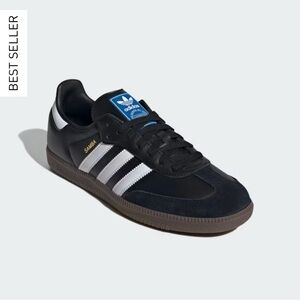 adidas Women's Samba OG Shoes in Black/Gum, Size Men’s 5/Women’s 6